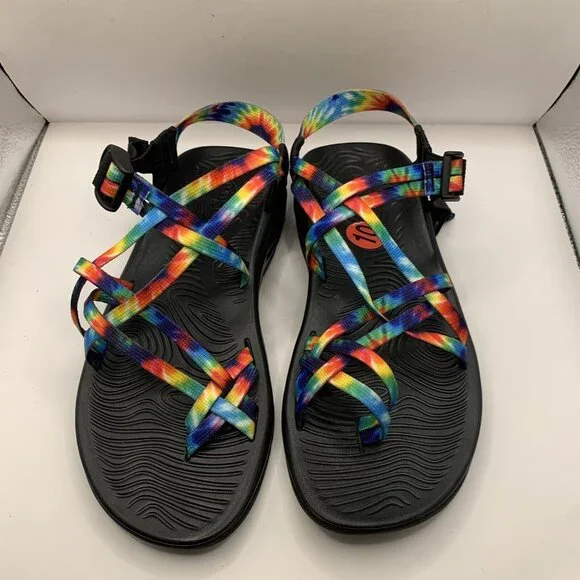 Chaco Z/Volv X2 Sandals - Women's tie dye sandals size 10 D21 Hiking Outdoor - Picture 2 of 7